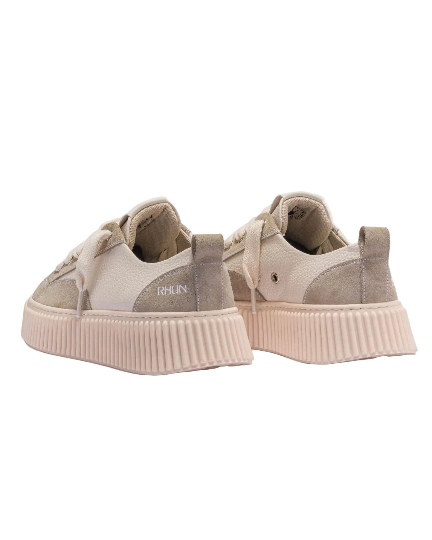 Sneakers 2021 Beige Grain Leather Mix