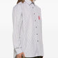 Camicia a righe con ricamo