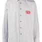 Camicia a righe con ricamo