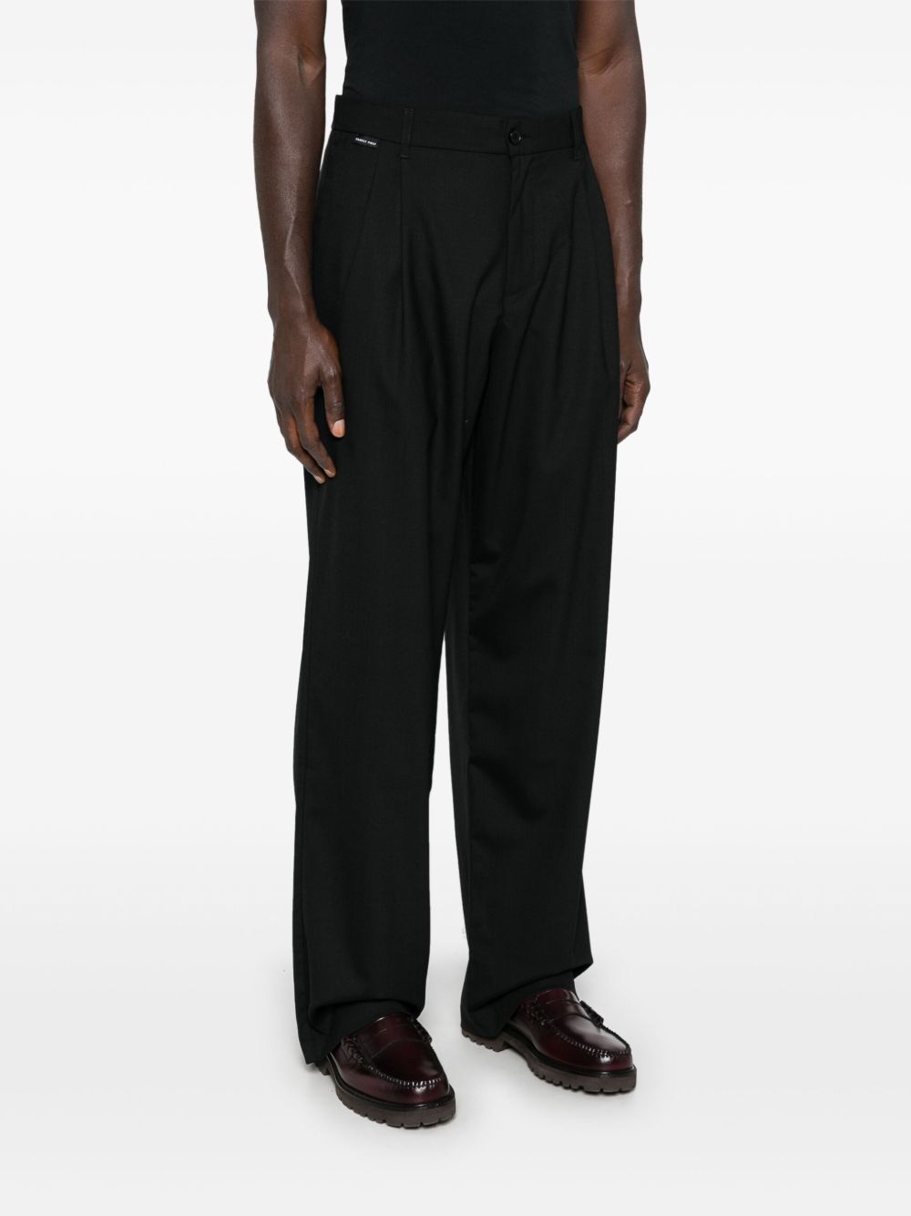 Pantaloni classici New Tube in misto techno blu