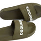 Sandali slides con logo goffrato