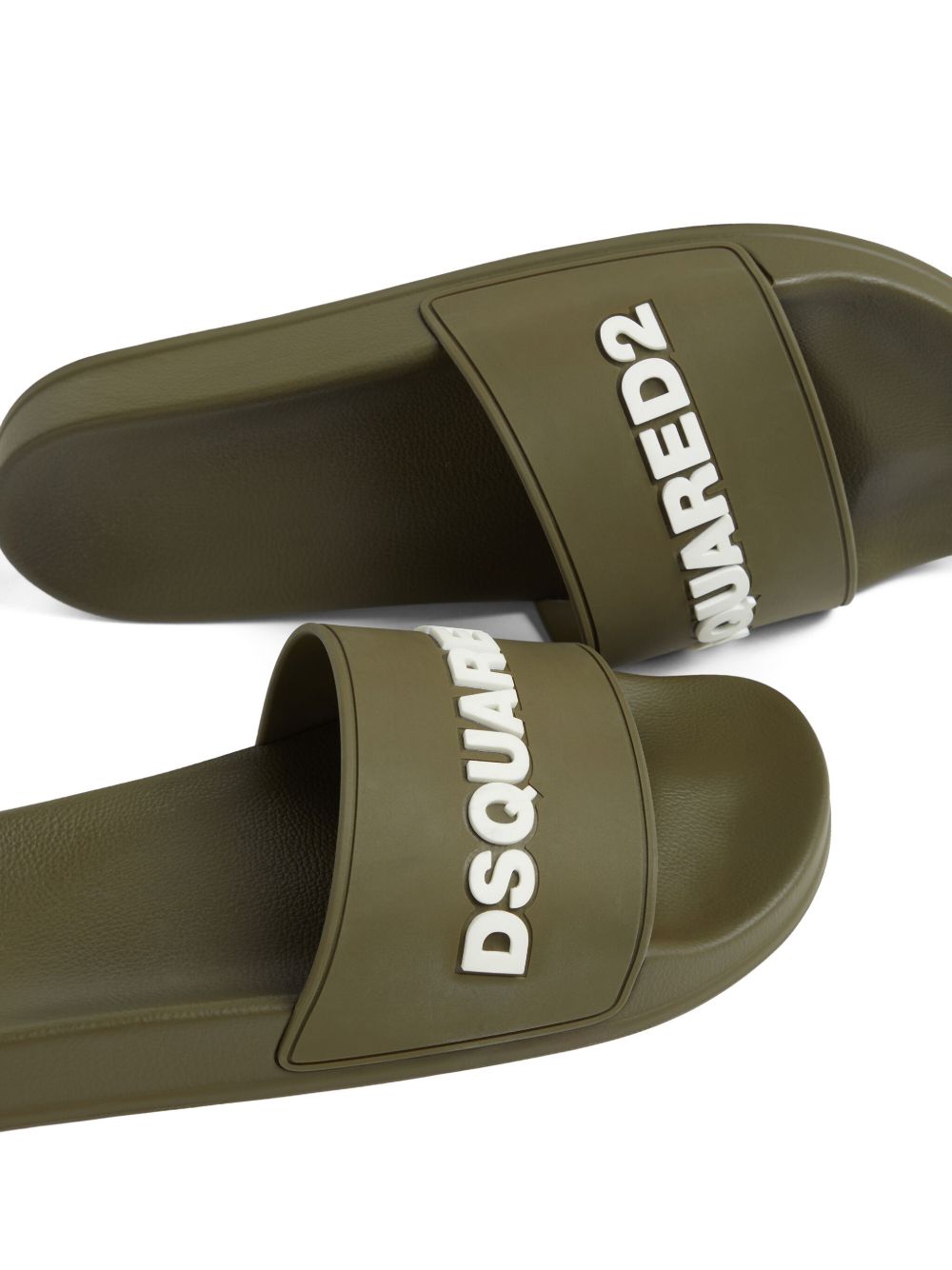 Sandali slides con logo goffrato