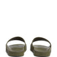 Sandali slides con logo goffrato