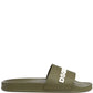 Sandali slides con logo goffrato