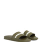 Sandali slides con logo goffrato