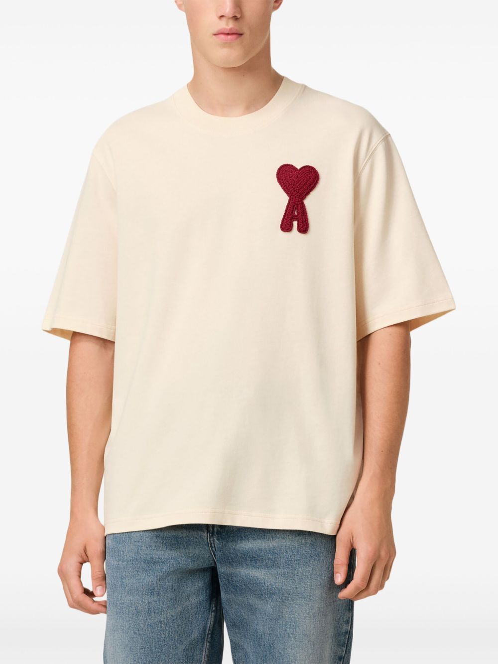 T-shirt con applicazione Ami de Coeur