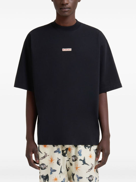 T-shirt in cotone con stampa logo