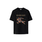 T-shirt in cotone con cavaliere a punto croce
