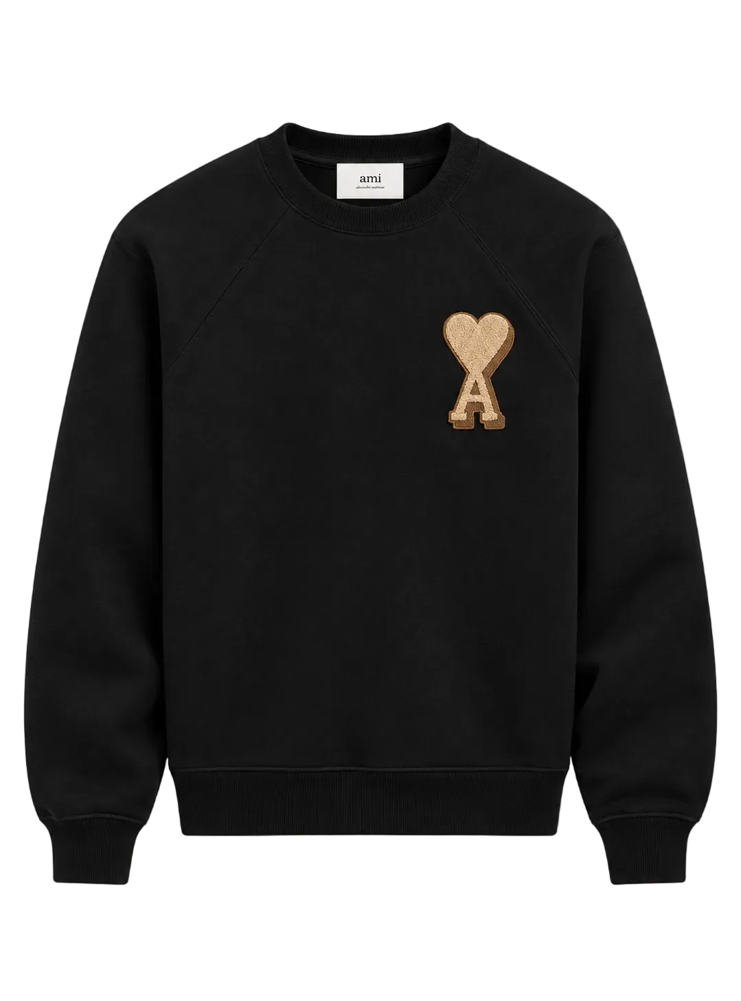 Ami Paris Felpa logo Ami de Coeur Nera Fronte
