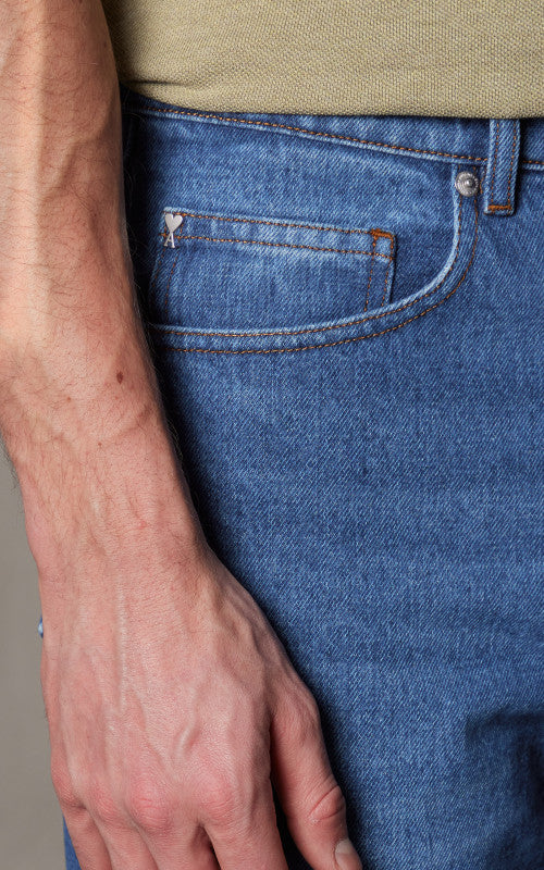 Classic Fit Jeans Used Blue Wash