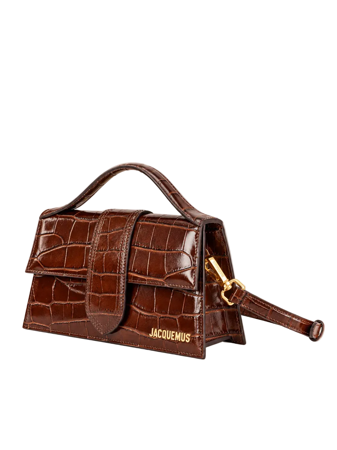 Jacquemus Le Grand Bambino Croco Marrone