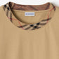 T-shirt in cotone con finiture Check