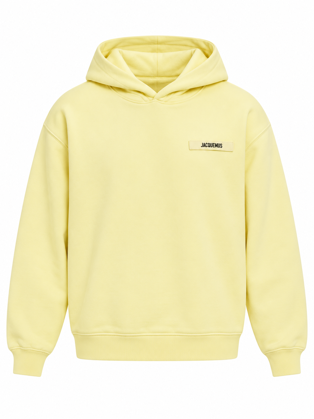 Jacquemus Felpa con Cappuccio Gros Grain Giallo Chiaro