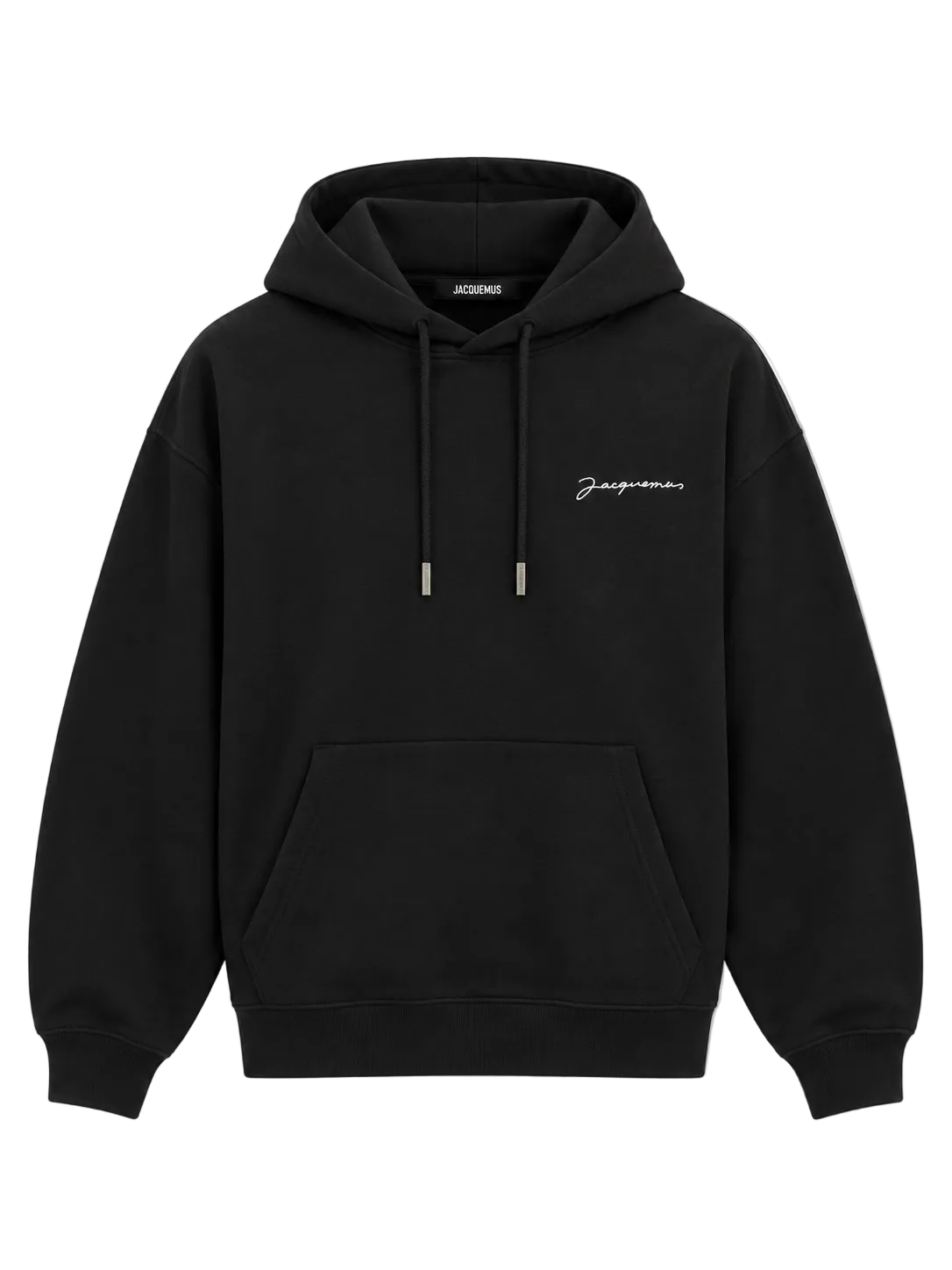 Jacquemus Felpa con Cappuccio Logo Ricamato Nera