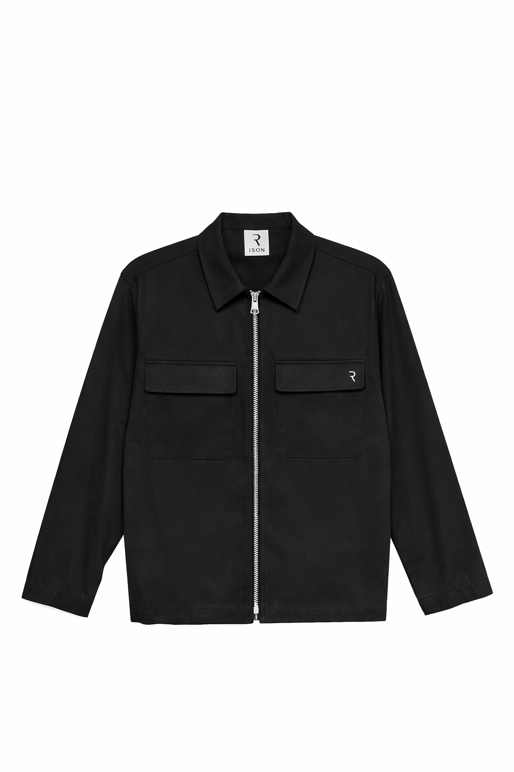 Camicia con zip e tasche applicate