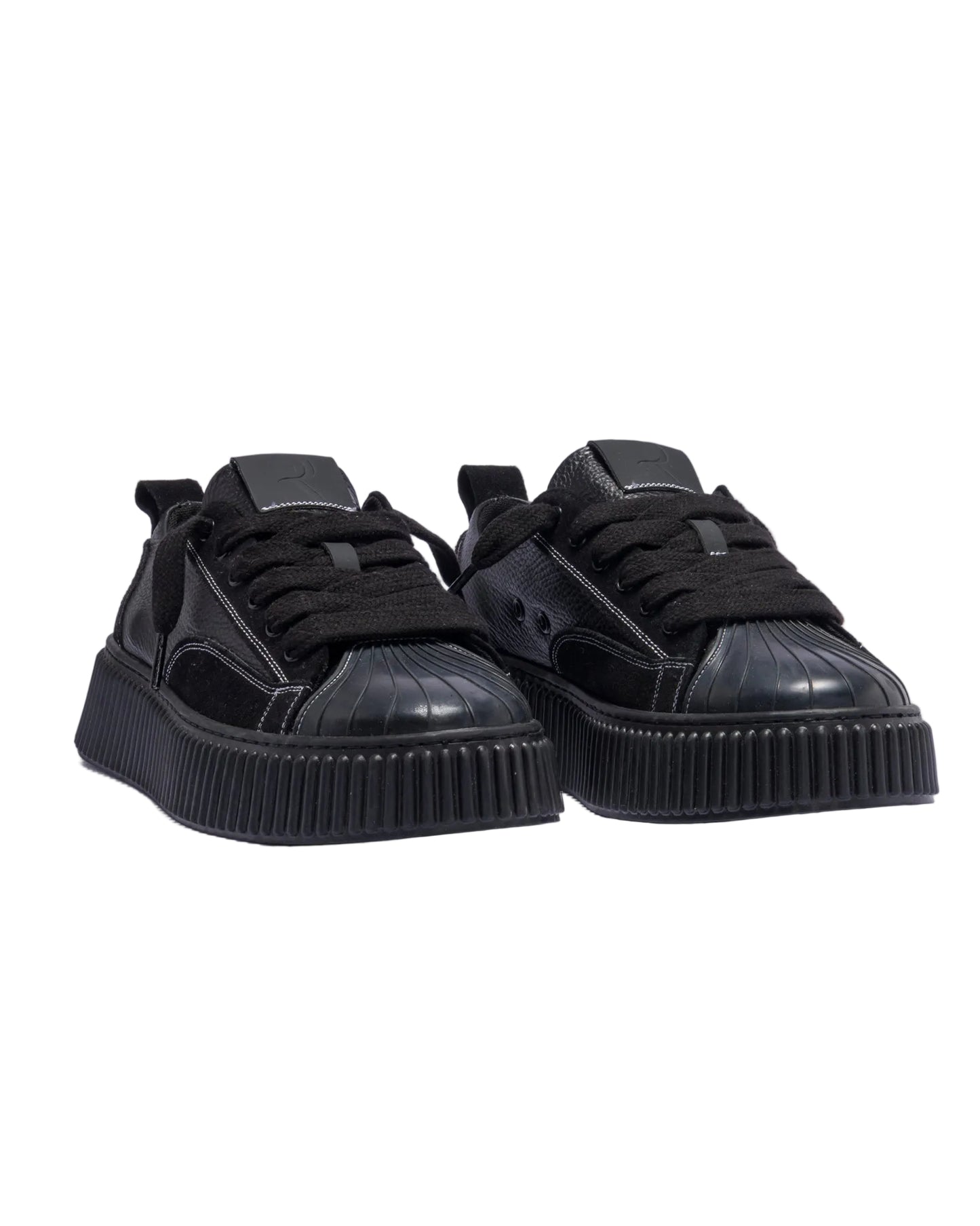 Sneakers 2025 Treble Triple Black Grain Leather