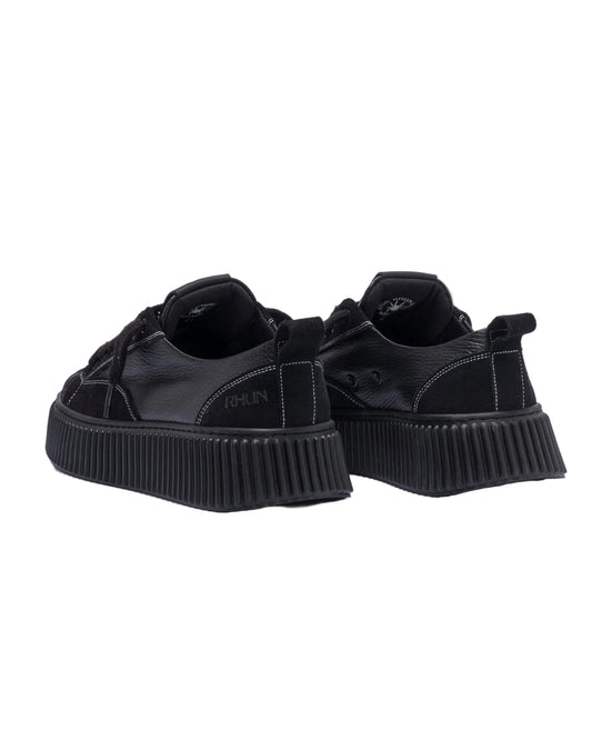 Sneakers 2025 Treble Triple Black Grain Leather
