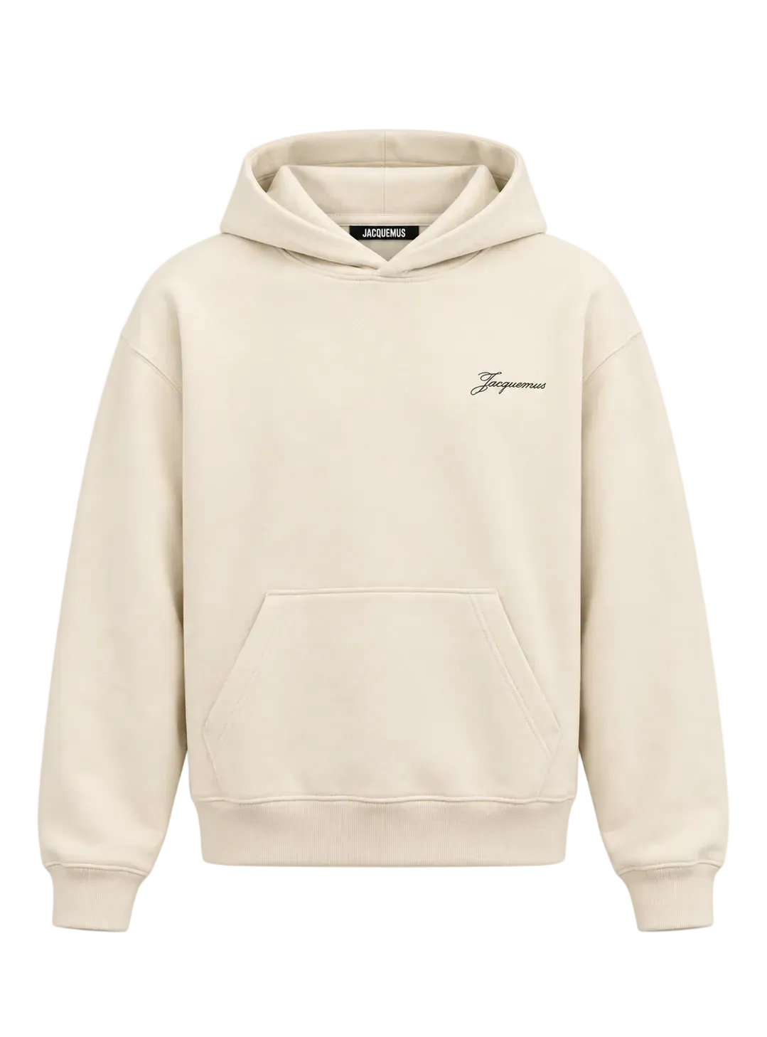Jacquemus Felpa logo Fronte e Stampa Retro Beige