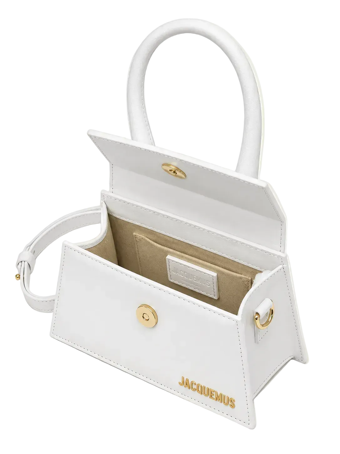 Jacquemus Il Chiquito Moyen Bianco Aperto Interno VIsibile