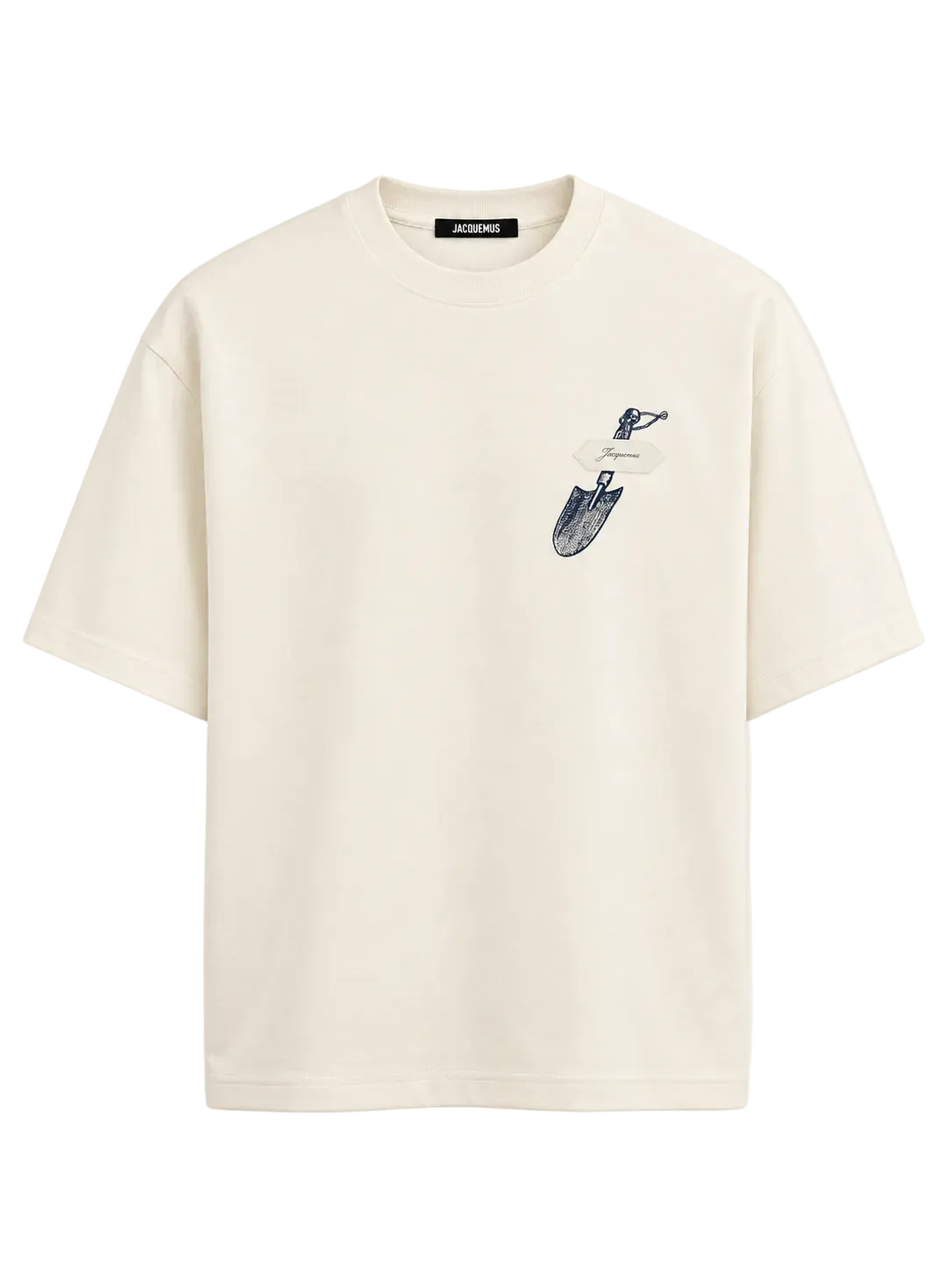 Jacquemus T-shirt Pelle Spade Off White vista frontale