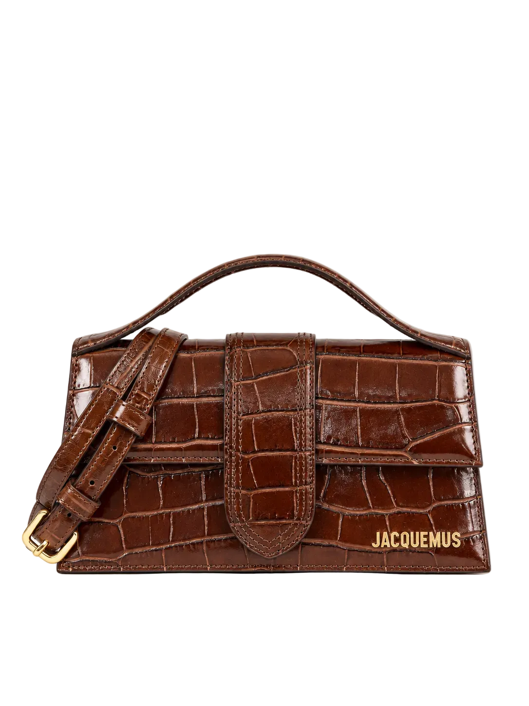 Jacquemus Le Grand Bambino Croco Marrone