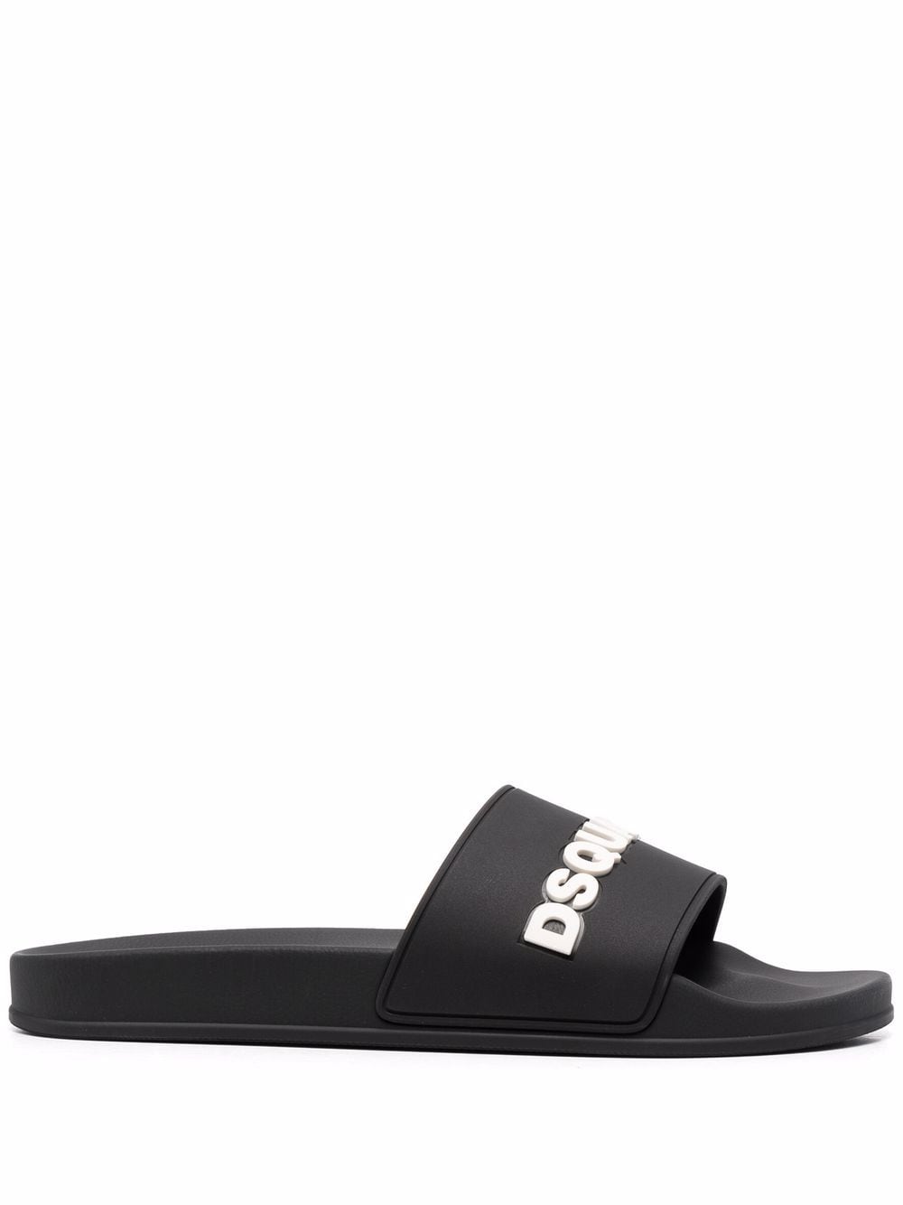Sandali slides con logo goffrato