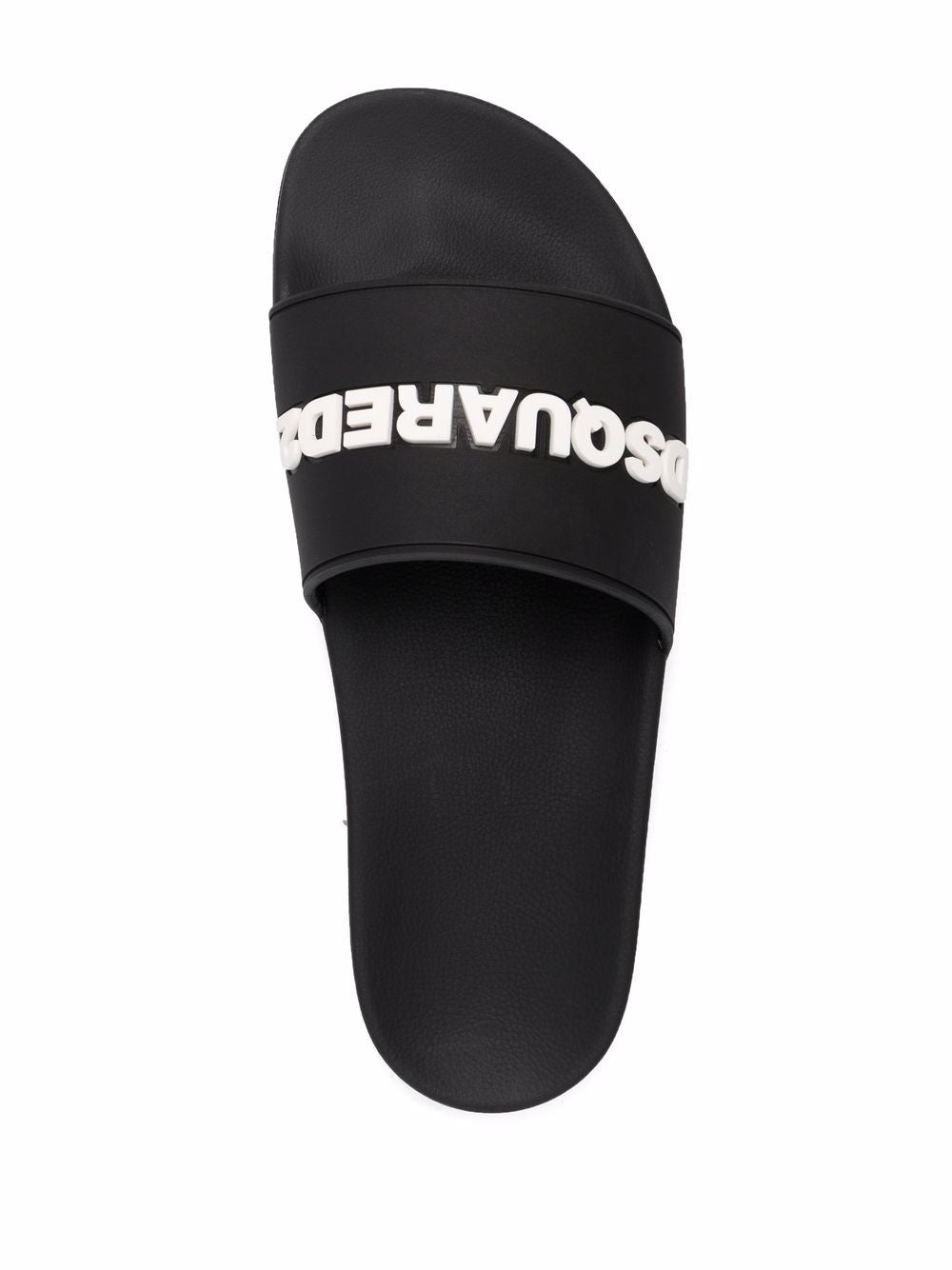 Sandali slides con logo goffrato