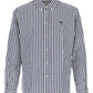 Contrasted Ami de Coeur Button Down Collar Classic Shirt - fronte