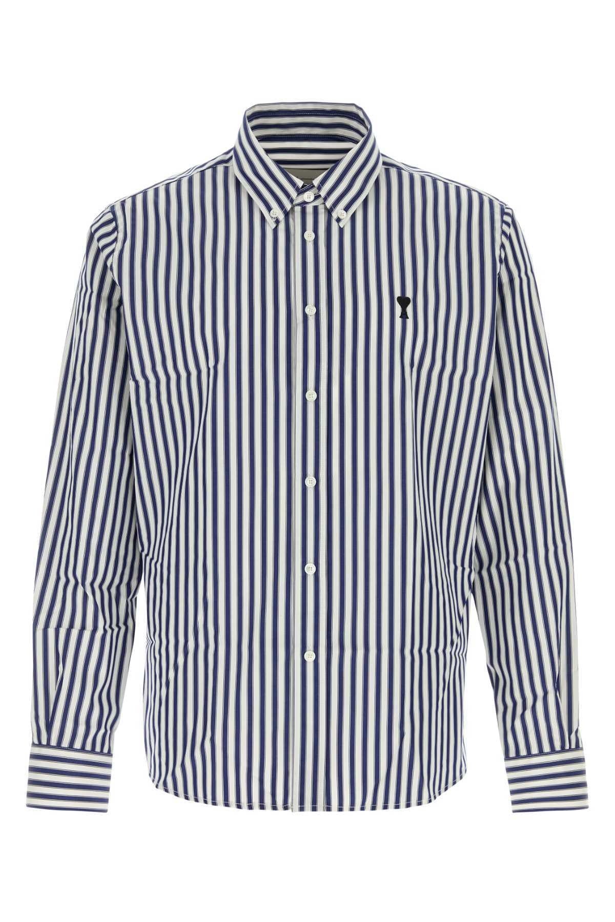 Contrasted Ami de Coeur Button Down Collar Classic Shirt - fronte