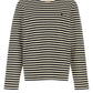 Long Sleeve Striped T-shirt with Ami de Coeur - fronte
