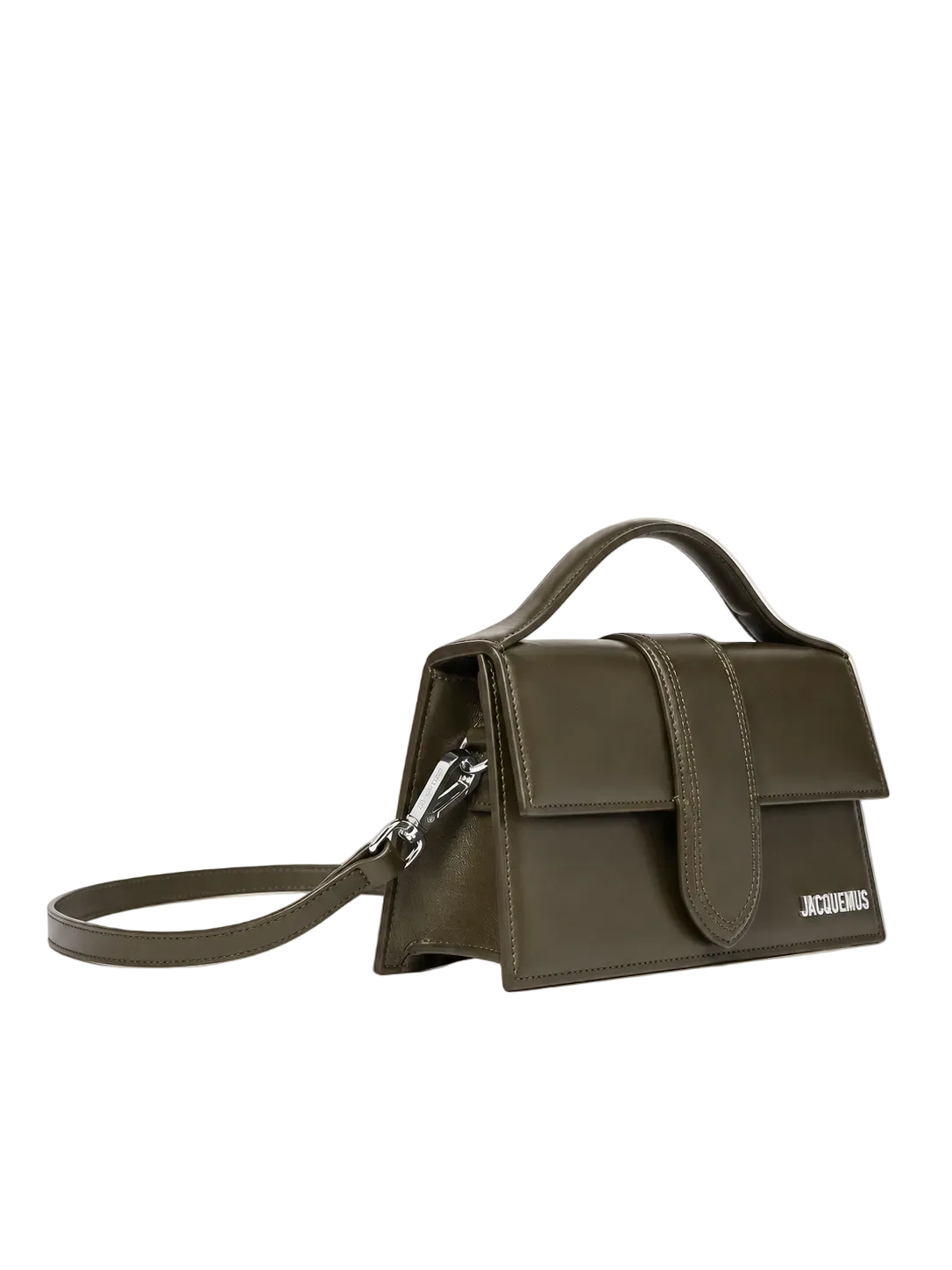 borsa jacquemus le grand bambino colorazione verde khaki vista laterale