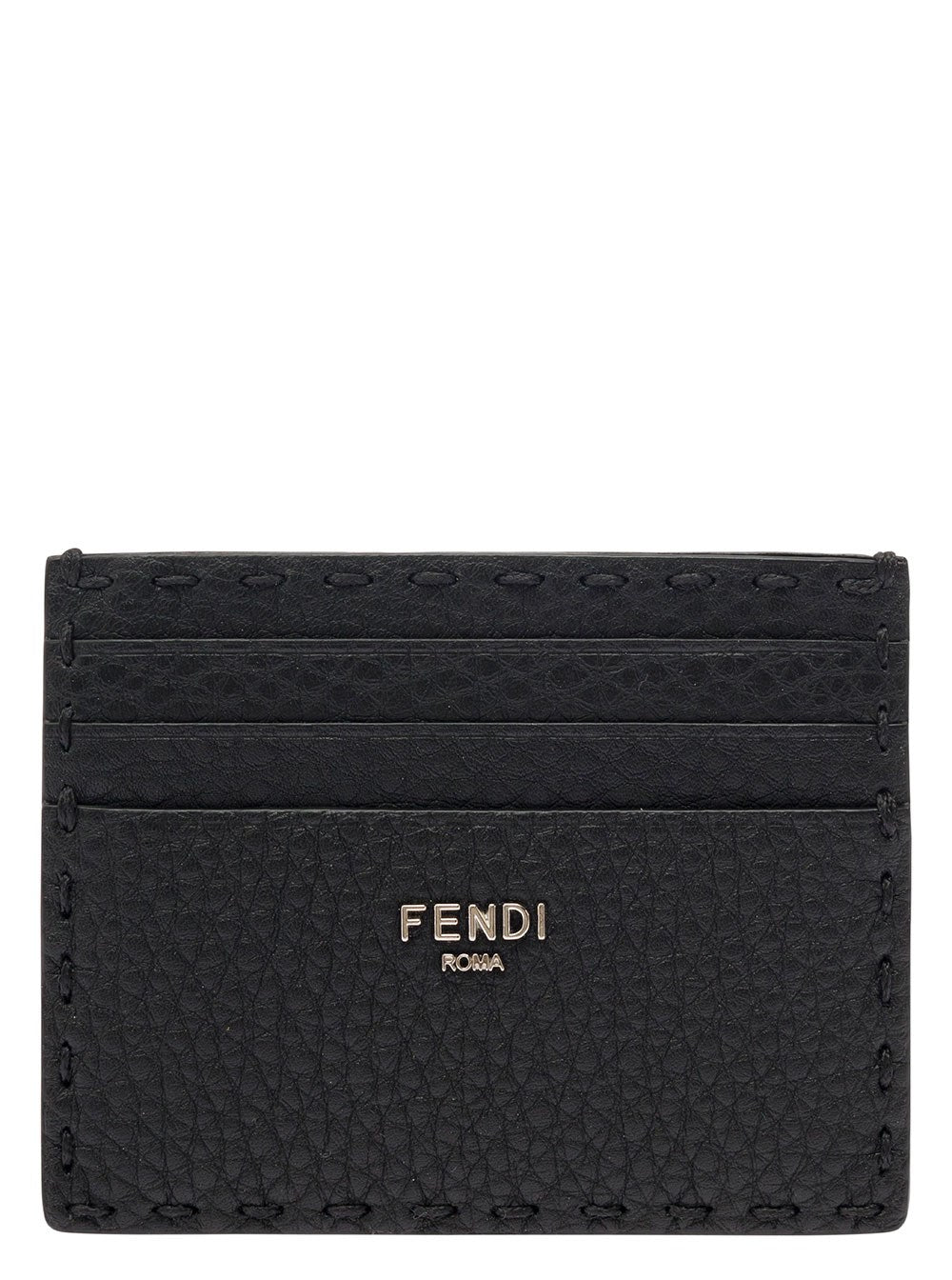 Portacarte con Lettering Fendi in Cuoio Romano