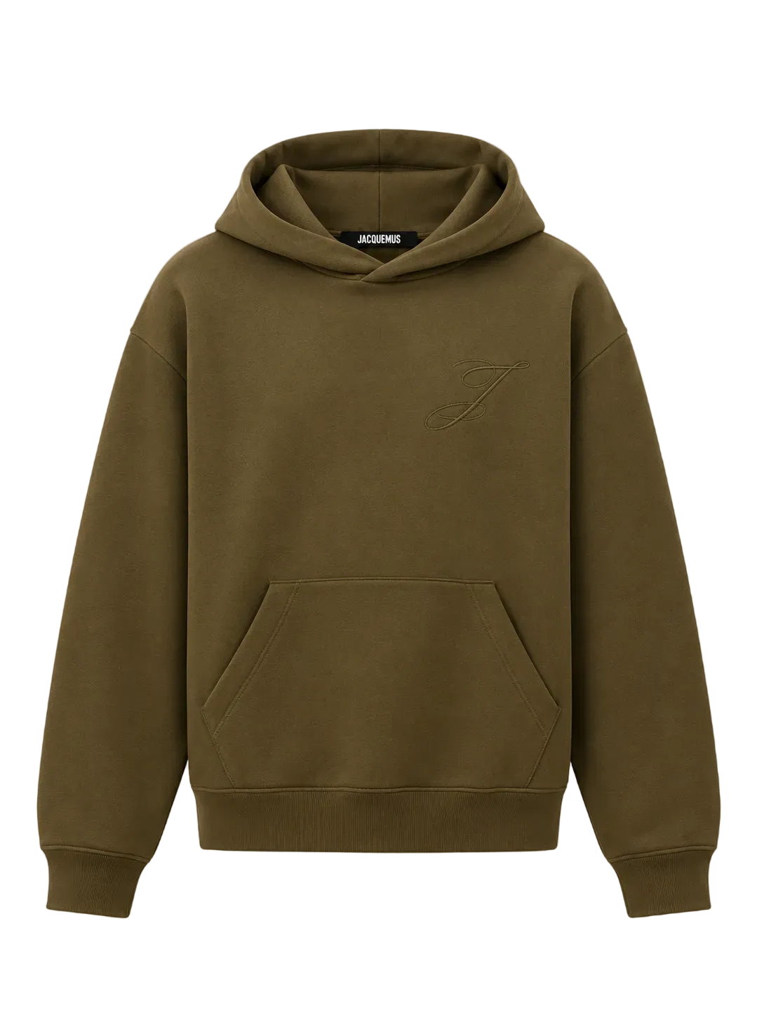 hoodie felpa Jacquemus J logo verde vista frontale