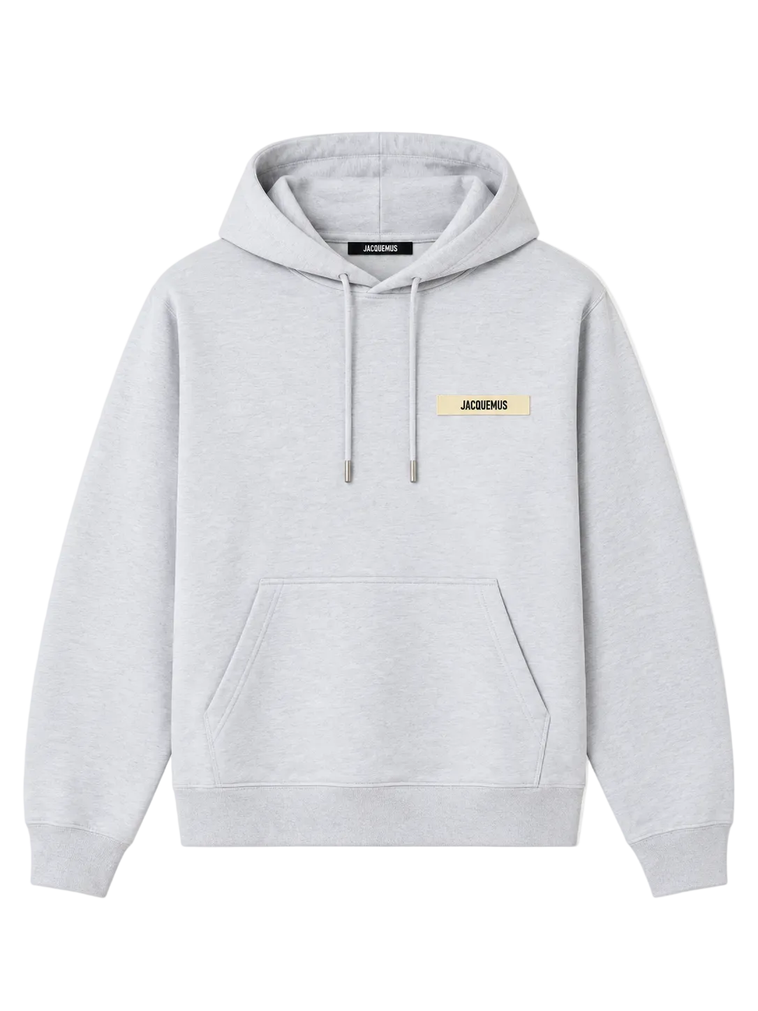 Jacquemus felpa con cappuccio Gros Grain grigia vista frontale