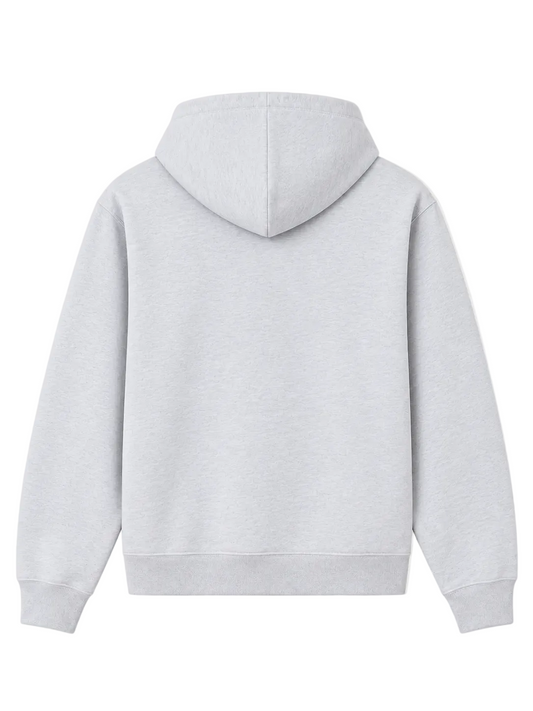 Jacquemus felpa con cappuccio Gros Grain grigia vista posteriore