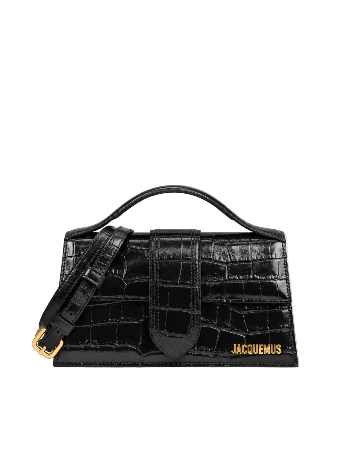 Jacquemus Le Grand Bambino Croco Nero fronte