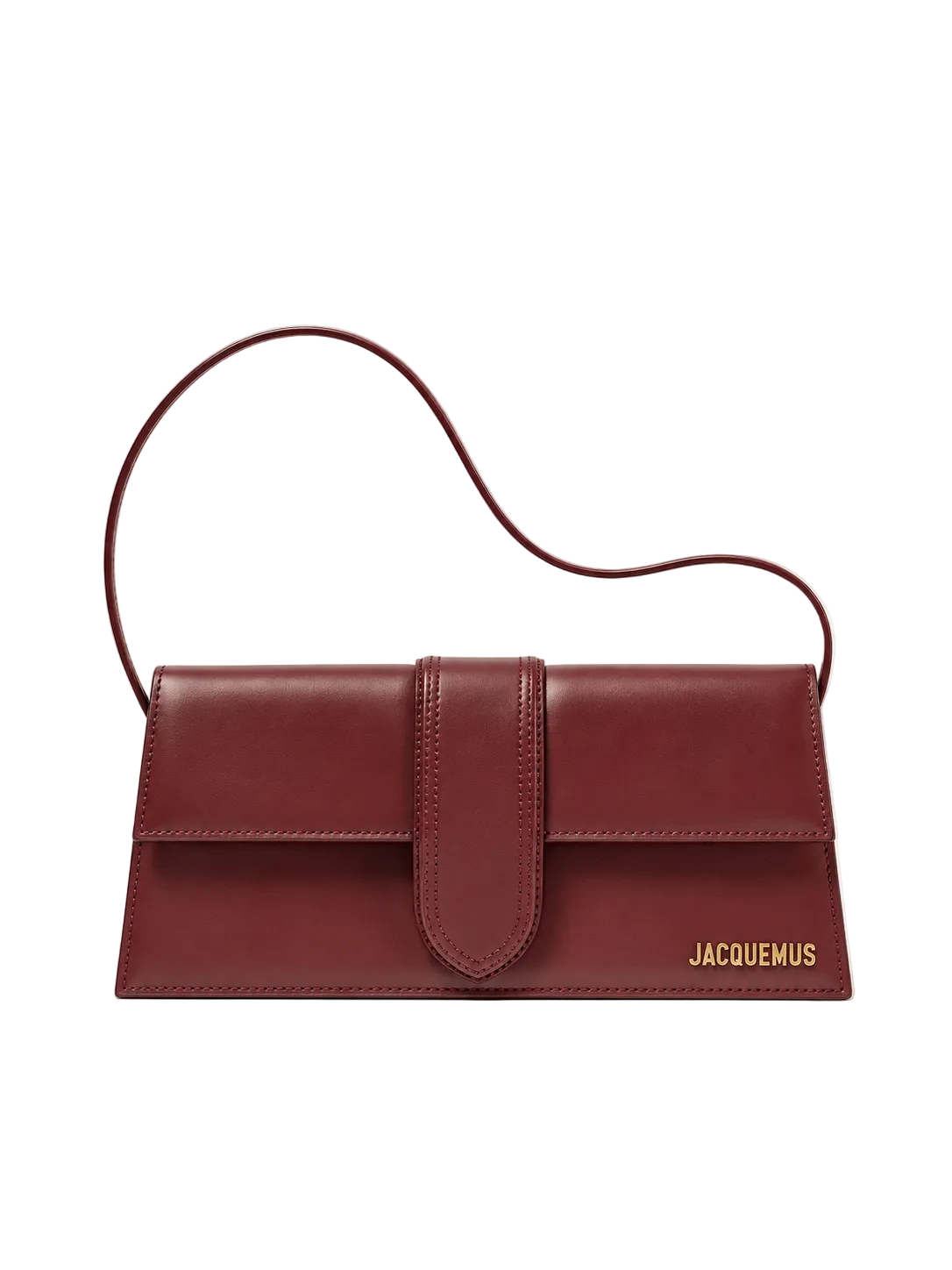 Jacquemus Le Bambino Lungo rosso con hardware oro vista frontale