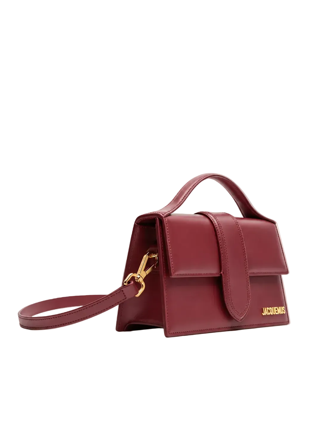 Jacquemus Le Grand Bambino bordeaux vista laterale
