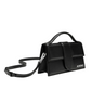 Jacquemus Le Grand Bambino nero con hardware argento vista laterale