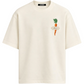 T-shirt Jacquemus strawberry off white con applicazione sul petto, vista frontale