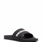 Sandali slides con logo goffrato