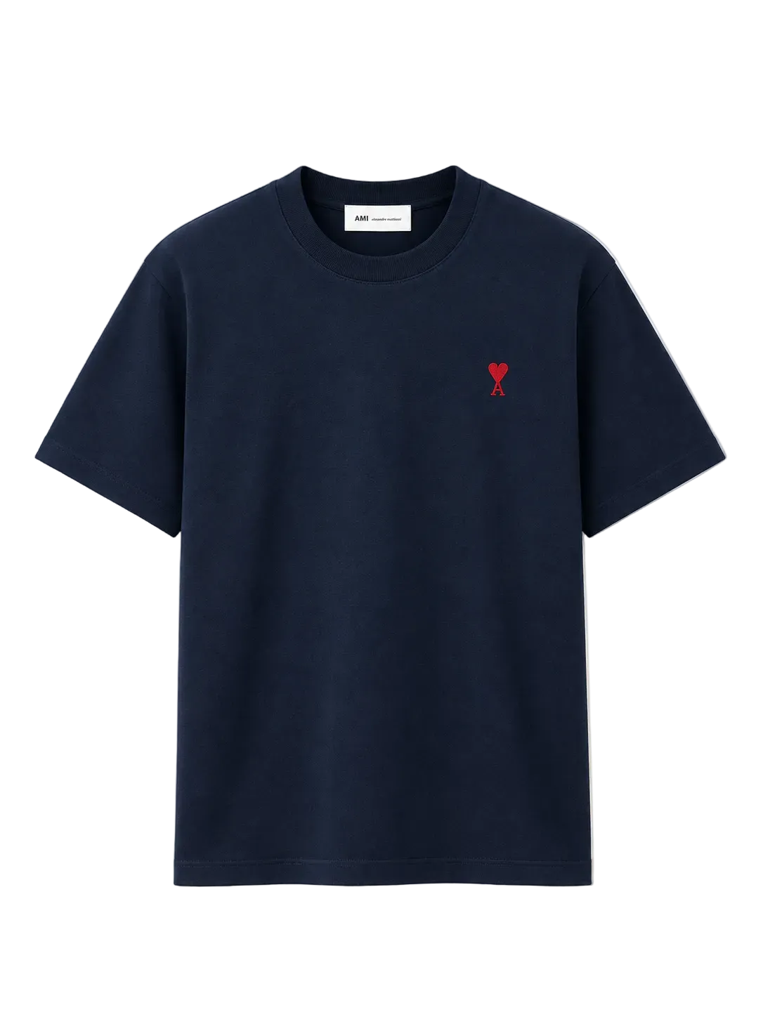 Ami Paris T-shirt Ami de Cœur in cotone biologico blu notte Blu notte