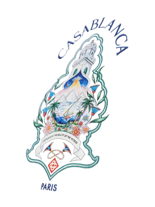 Casablanca T-shirt Hotel Emblem Bianco
