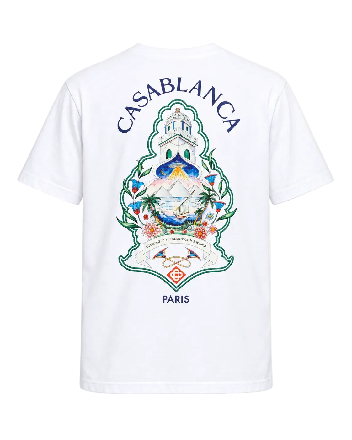 Casablanca T-shirt Hotel Emblem Bianco