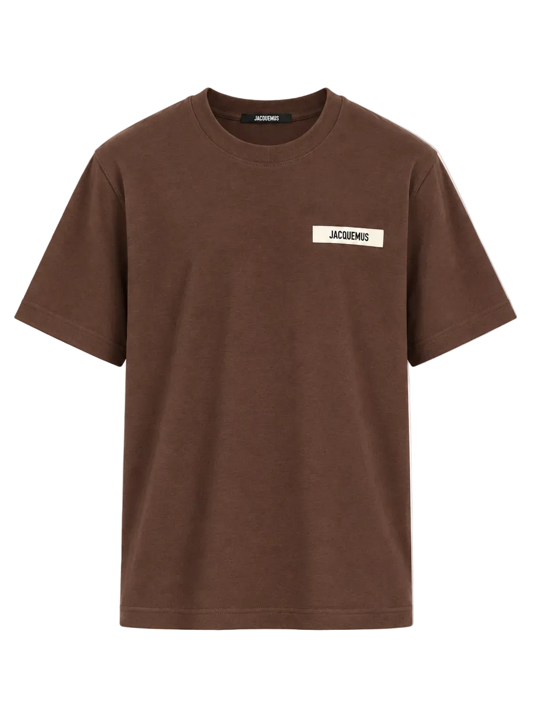 T-shirt Jacquemus Le Gros Grain marrone scuro, vista frontale